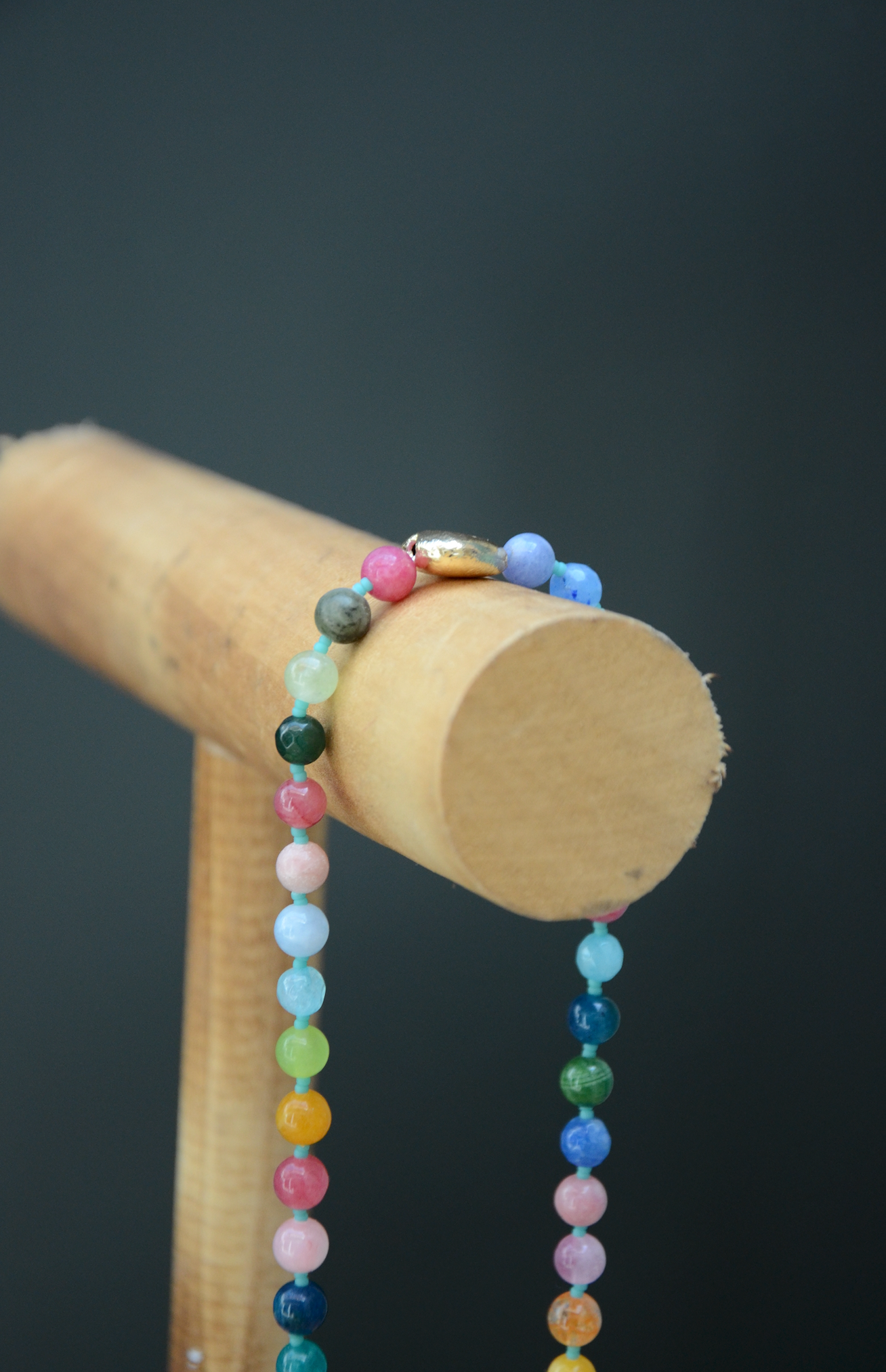 Collier avec grosse perle multi