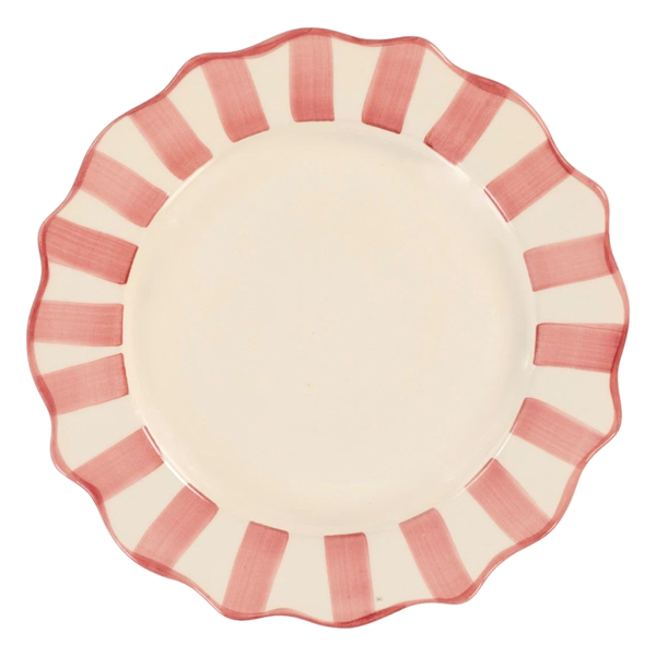 Assiette rayée rose Anna + Nina