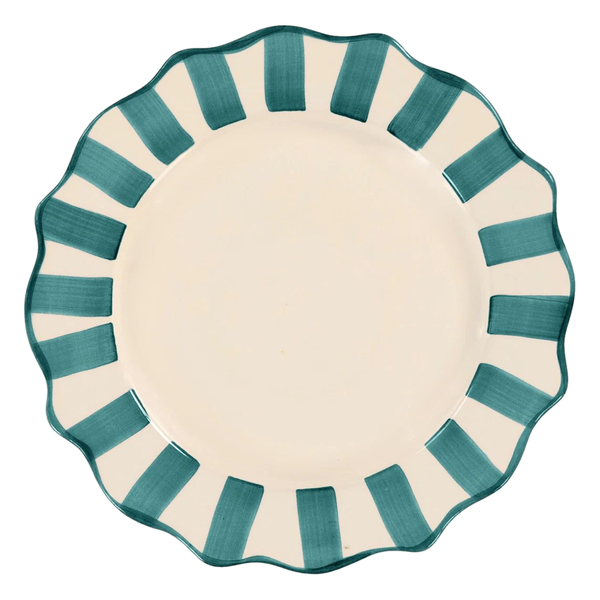 Assiette Scalloped Dinner vert Anna + Nina
