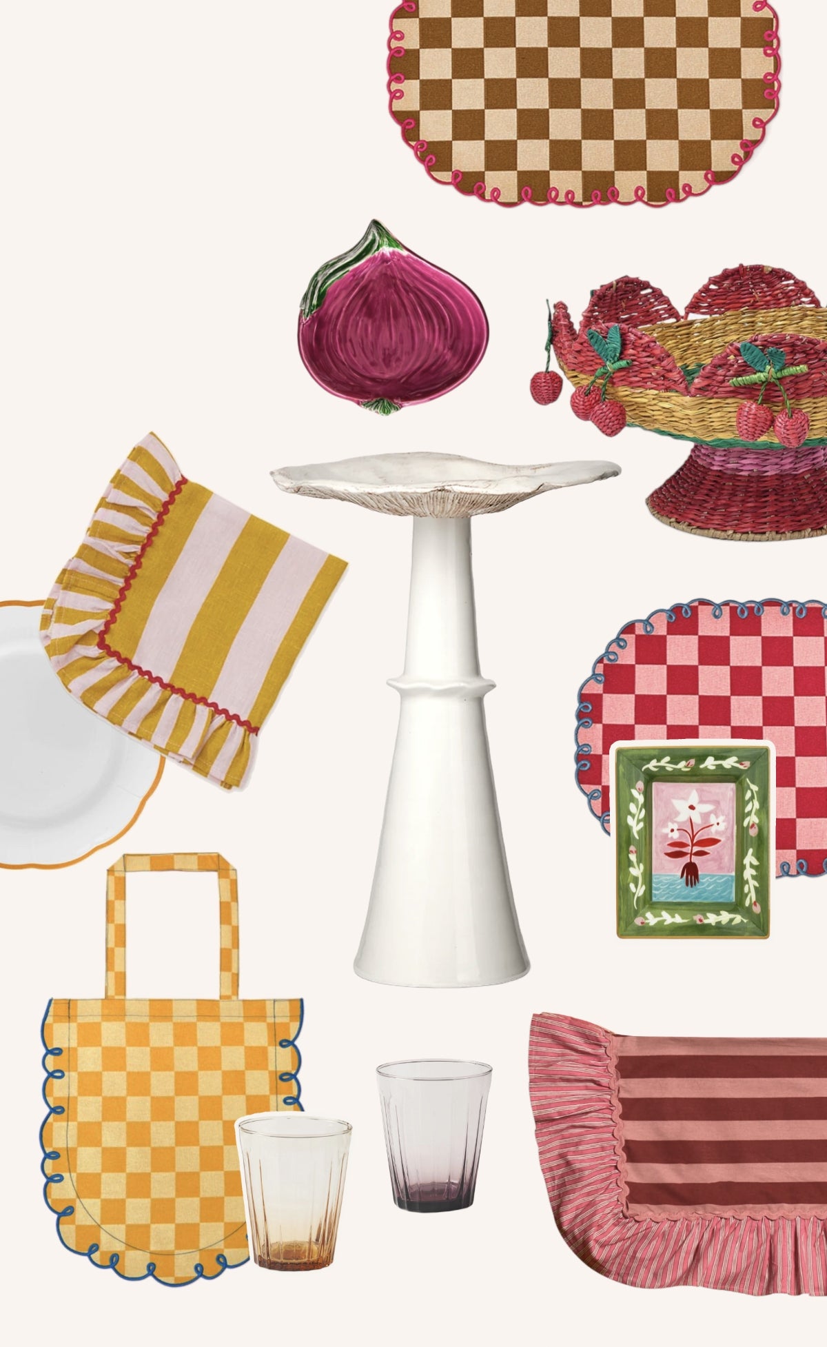 Inspiration déco Familihousse sets damier et fruits