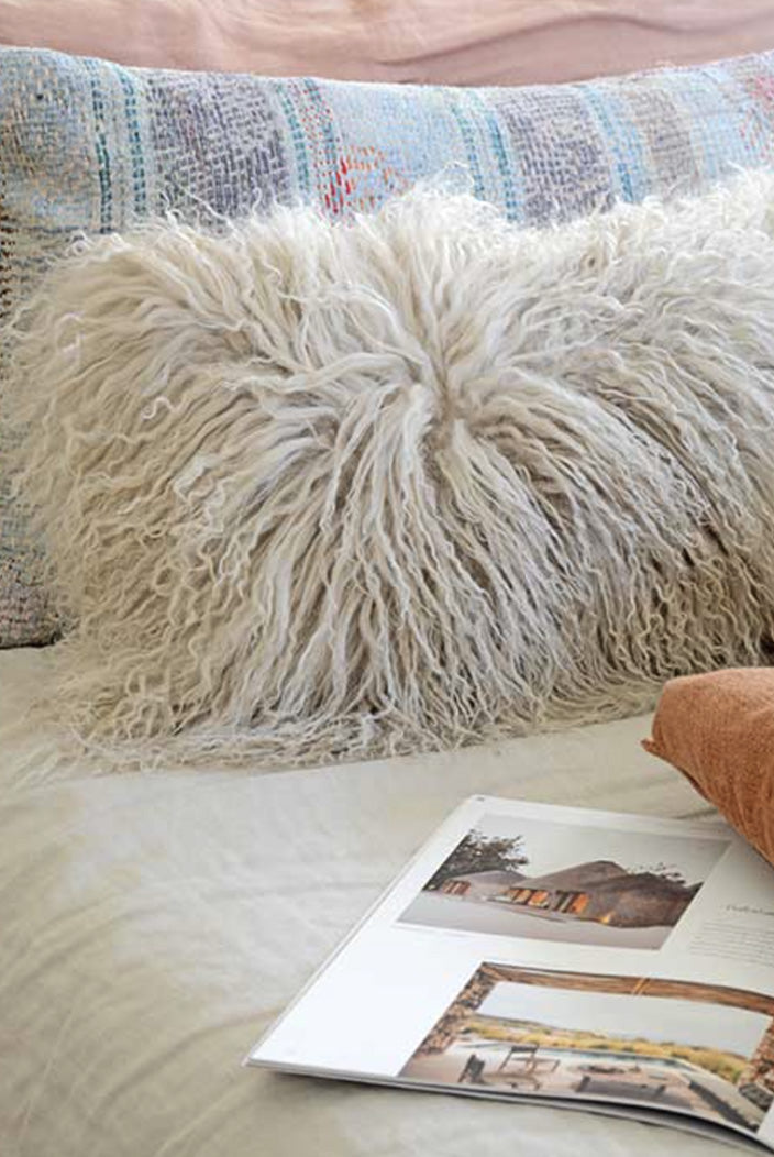 Coussin artisanal Punakha, Craie