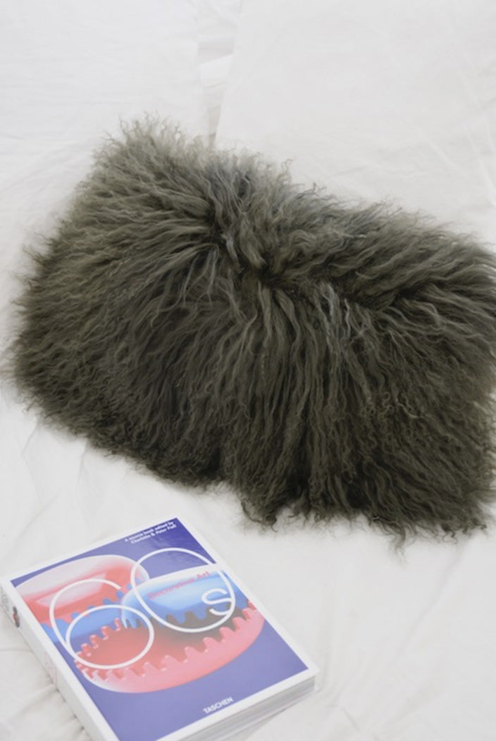 Coussin artisanal Punakha, Kaki