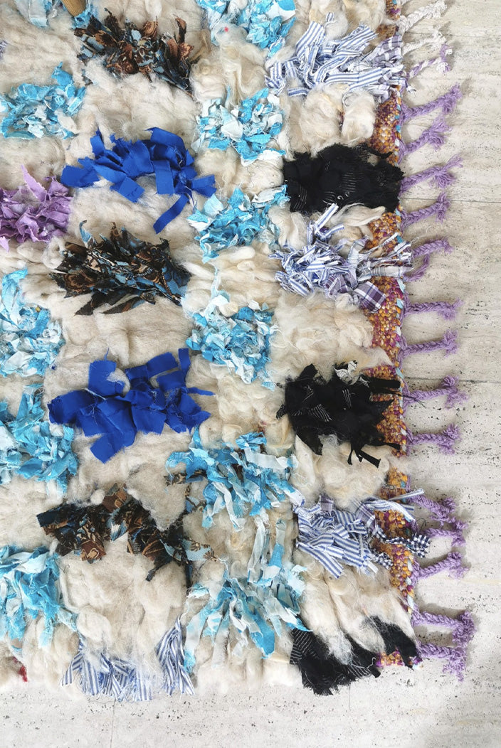 Petit tapis Boucharouite coloré réversible – Pièce unique n° 33