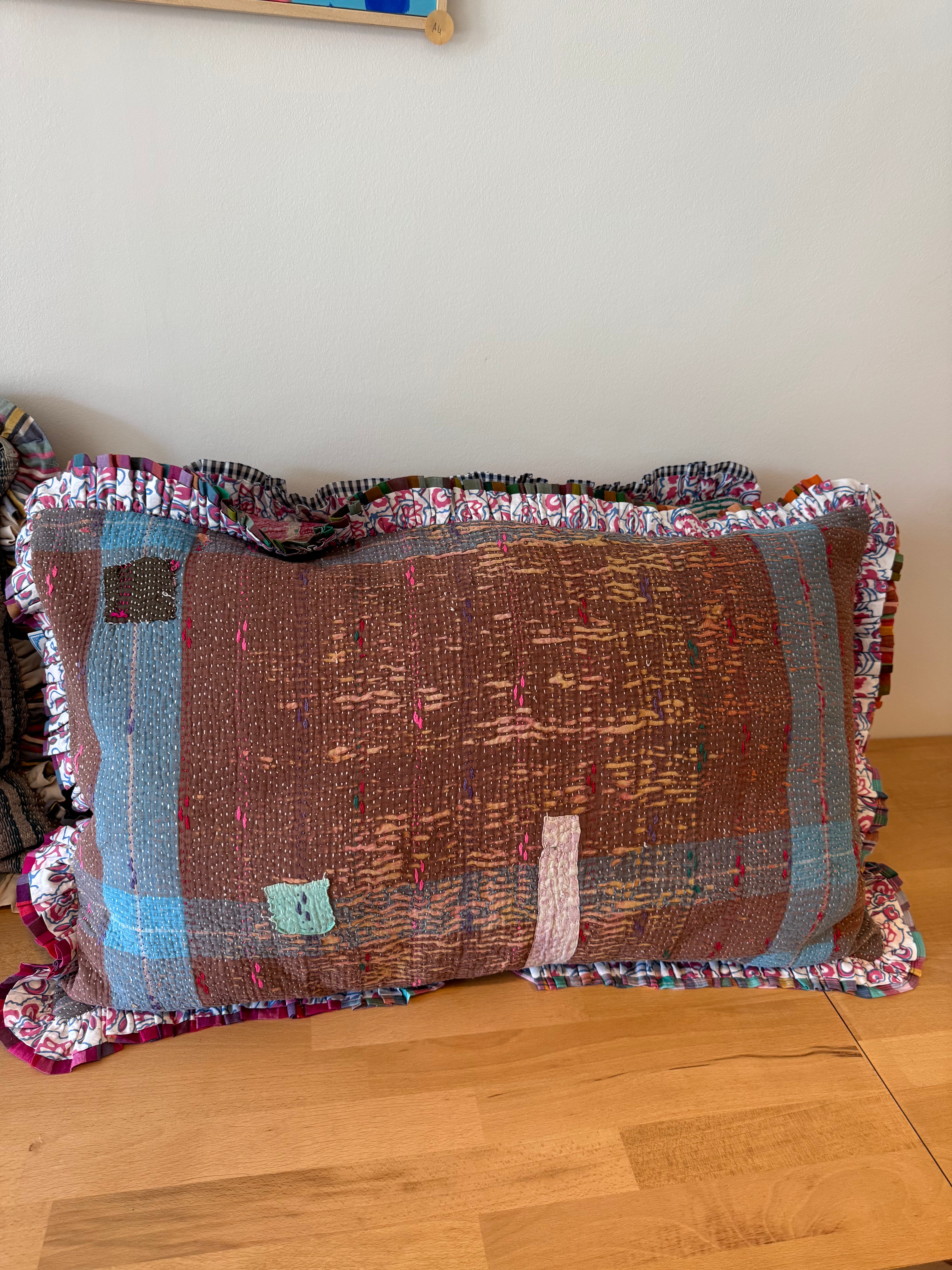 Coussin en Kantha 80x50