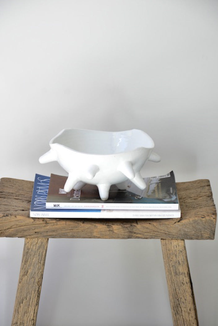Bol décoratif blanc Ikaria