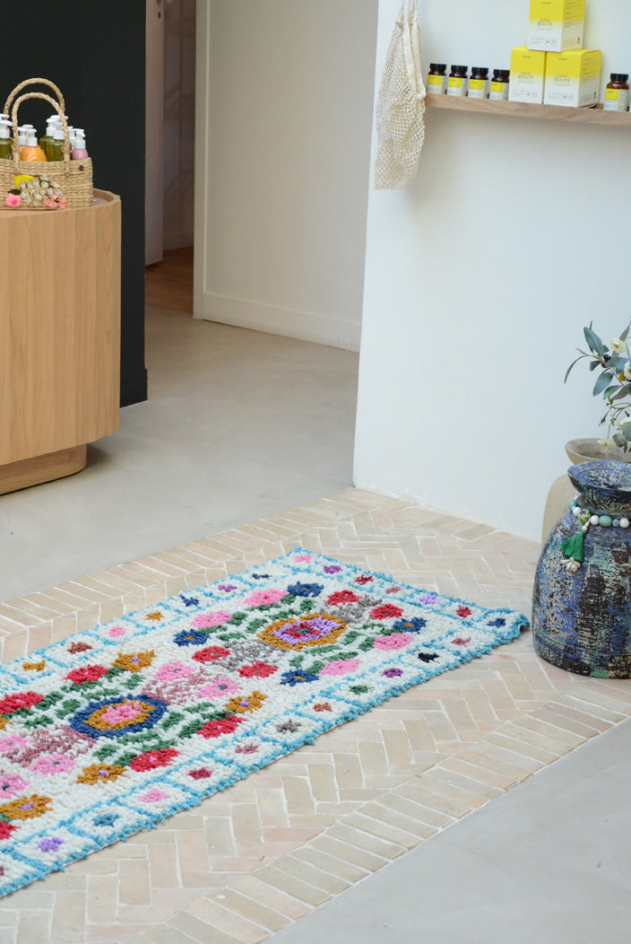 Tapis de couloir mexician Turquoise
