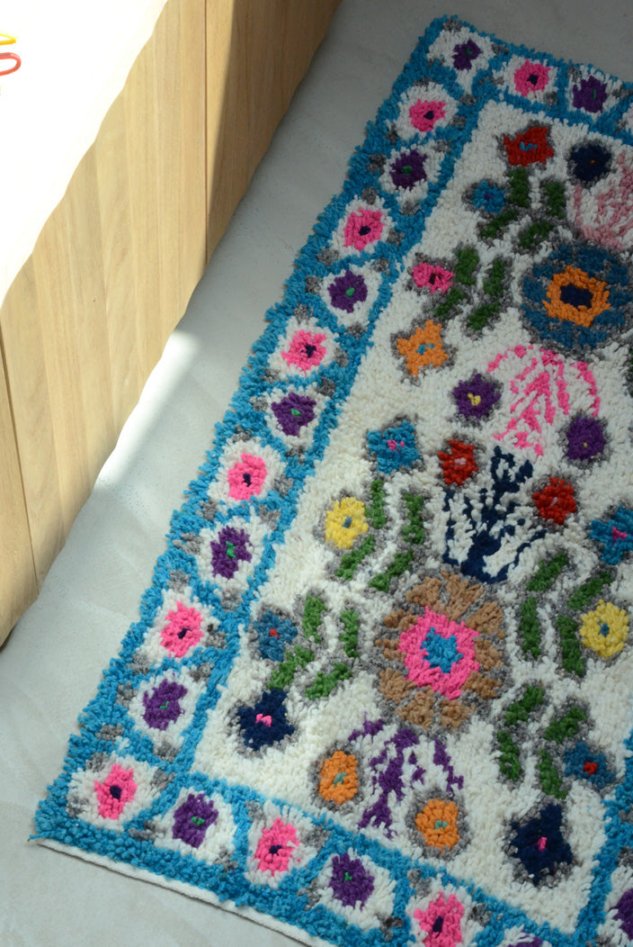 Tapis mexician Turquoise Foncé