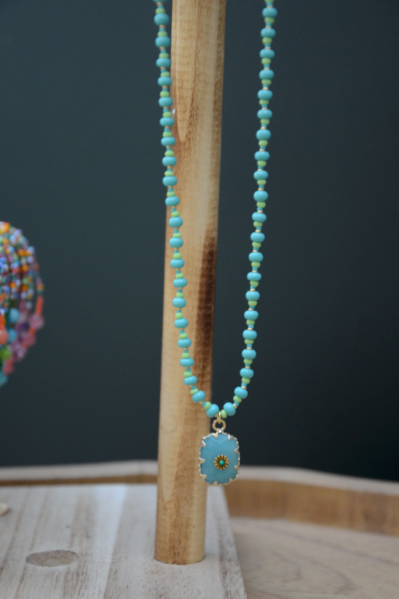 Collier vert Turquoise